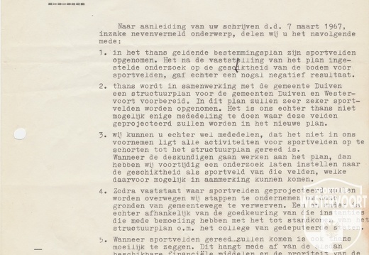 1967 - Sportaccomodatie