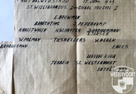 1949 - Wedsrijdopstelling St. Willibrordus
